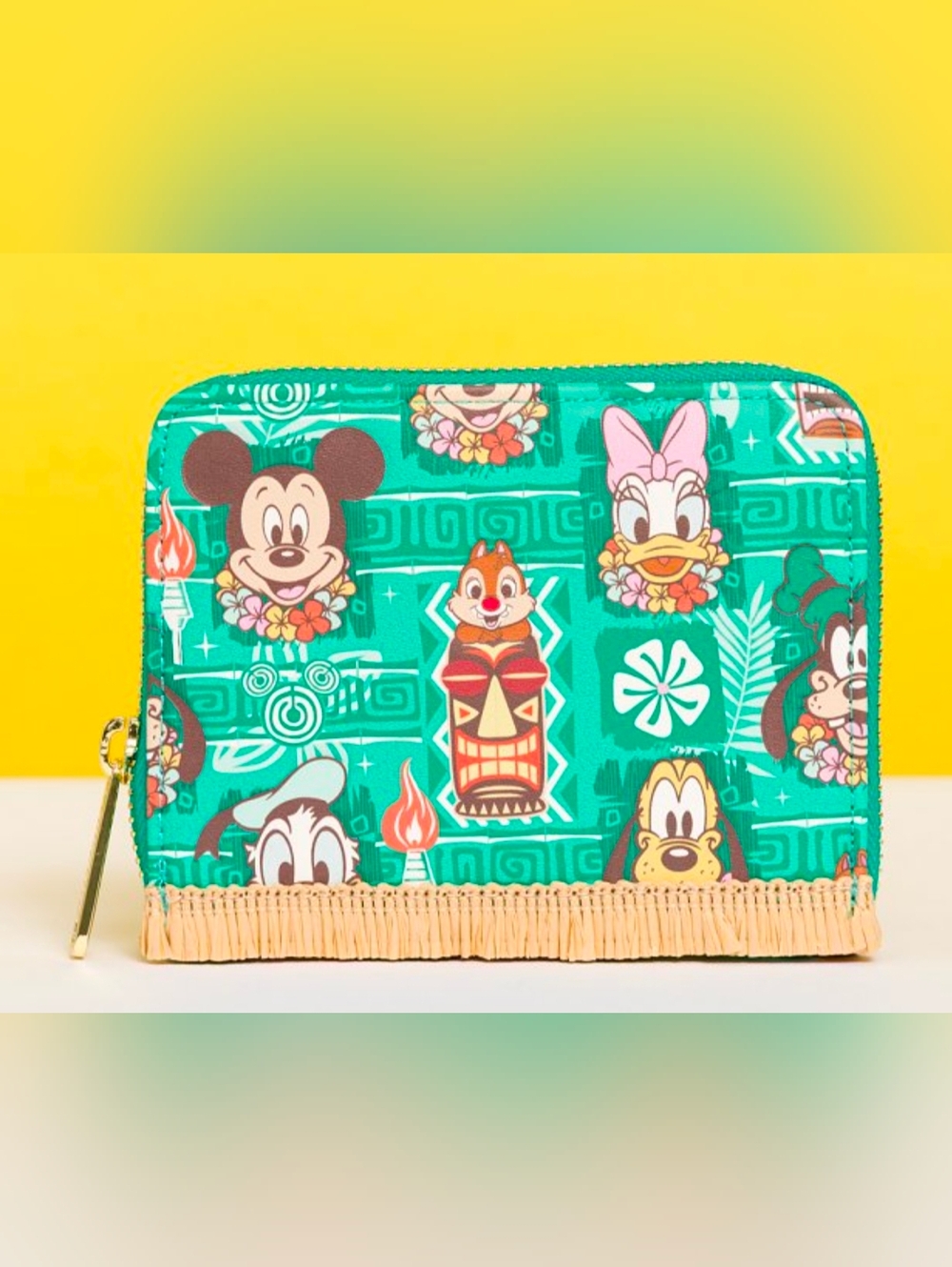 Loungefly Disney Hard Tag Tiki Mickey And Friends Wallet NWT